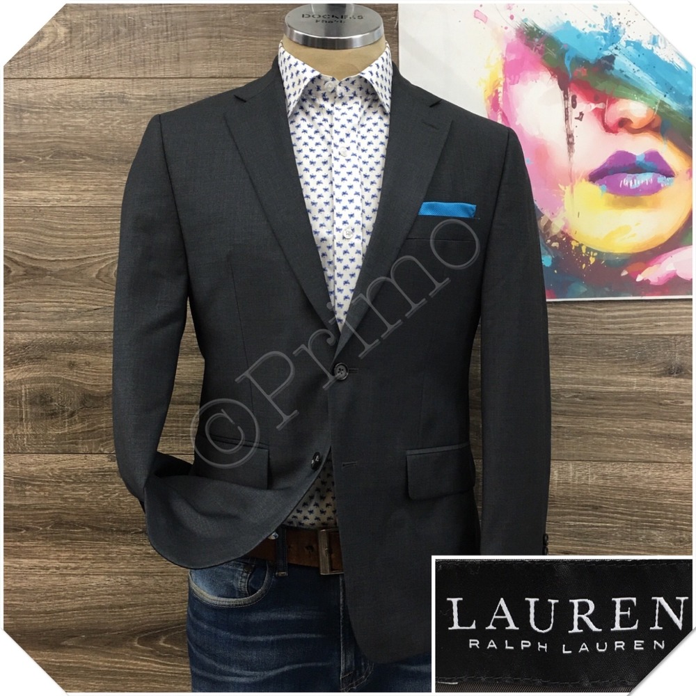 RALPH LAUREN Mens Wool Blazer Sport Coat Casual Jacket Size 38S Classic Suit